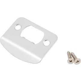 Full Lip 1/4" Round Corner Strike Plate, 2-1/4 Inches, 1-5/8" Center-to-Center, Satin Chrome by Stone Harbor Hardware
