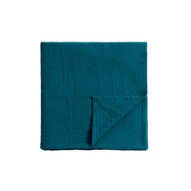 Meracorallo Muslin Swaddle Blanket, 100% Cotton Receiving Blanket Soft and Breathable Swaddle Wrap for Baby Boys and Girls, Teal Blue