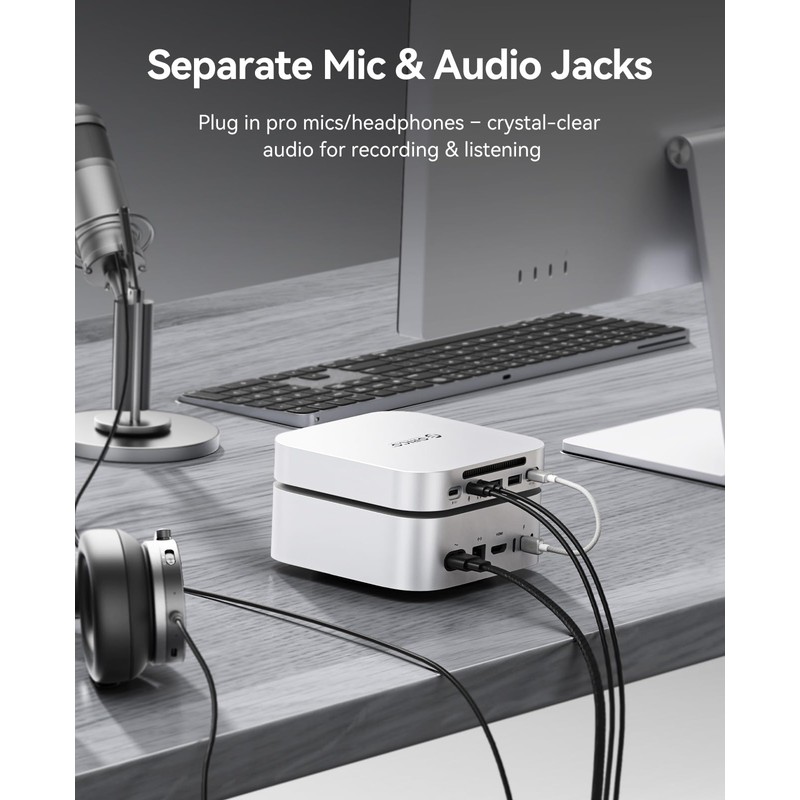 ORICO MiniLink Mac mini M4 Hub with SATA SSD Enclosure,