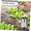 Mipcase 1pc Stainless Steel Garden Transplanting Tool with Ergonomic Wooden
