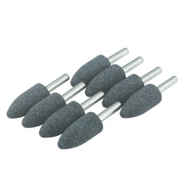 Luo ke 16 mm Cone Shape Grinding Stone - 1/4" Shank Aluminum Oxide Mounted Grinding Stones Sharpening Bits for Rotary Tools Drill (Pack of 8)