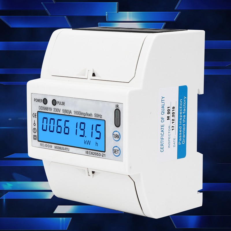 DDS6619-015 Single Phase Energy Meter 4P Multi Function LCD Display