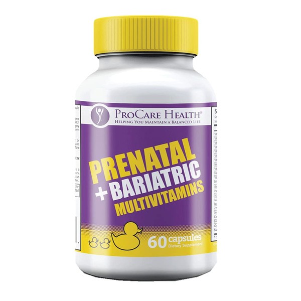 ProCare Health | Bariatric Prenatal Multivitamin Capsule | Probiotics | 60 Count | One Month Supply | 2 a Day