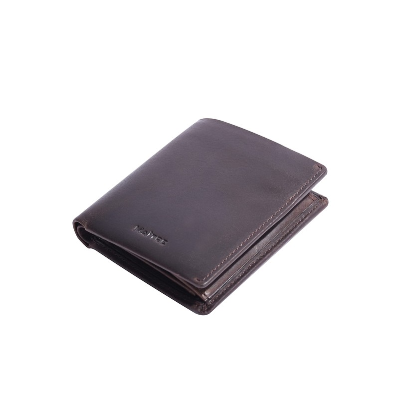 Maitre - Leather Wallet with RFID Protection, Coin Compartment and