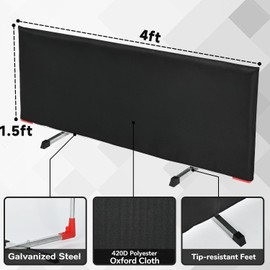 bimiti 3 Pcs Portable Pickleball Court Dividers, 4x1.5 ft Ball Barrier