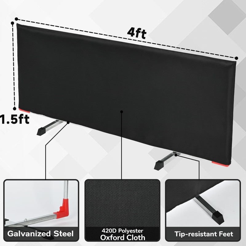 bimiti 3 Pcs Portable Pickleball Court Dividers, 4x1.5 ft Ball