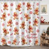 Mocsicka Merry Christmas Shower Curtain for Bathroom Cute Gingerbread Man