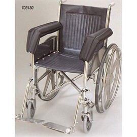 Skil-Care Foam 18 Inch Length Padded Wheelchair Armrest, Cushioned Support for Elderly Patients, Durable & Easy to Clean, Standard Size, Black, 703131