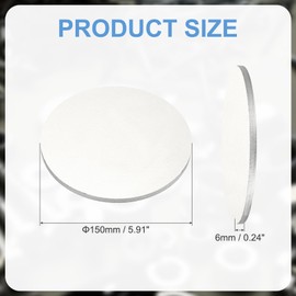 PATIKIL 1060 Aluminum Sheets and Plates, Dia.150mm / 5.91mm Thick 1/4" (3 Gauge) Aluminum Metal Discs Stamping Blanks for Crafting Industry Metal Stamping, Silver Tone