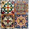 Escanver Azulejo Mosaico Talavera Relieve 10x10 Confeti Mixtos 30 Pzs