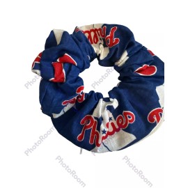 SHOPGALNY Philadelphia Phillies Blue ZIPPER HAIR SCRUNCHIE FUN GIFT IDEA, BEACH, GYM