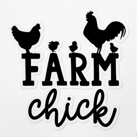 Decal Stickers of Farm Chick 01 Premium Indoor (No Waterproof) Vinyl Decal Stickers for Laptop Phone Accessory Helmet Car Window Mug Tuber Cup Door Wall Decoration ANDVER3e5579aBL
