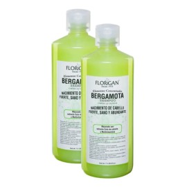 Shampoo Bergamota 1lt. Kit 2 Pzs Más Tónico Capilar Florigan
