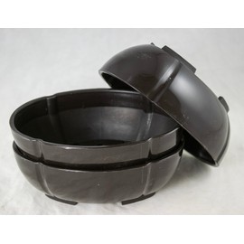 3 Japanese Lotus Shape Plastic Bonsai Training Pot, Cactus & Succulent Planter - 6"x 4.25"x 2" (3x001220)