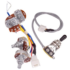2X Lp Electric Guitar Pickups Circuit Wiring Harness 2T2V 500K Pots 3 Way Switch for Style Guitar