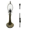 Tiffany Lamp Holder, Lamp Base, Antique Brass, Alloy, 1-Zipper Lamp