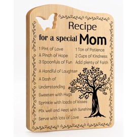 Mom Gifts for Mothers Day, Mom Birthday Gifts - Recipe for a Special Mom Cutting Board, Unique Mothers Day Birthday Gifts for Mom from Daughter or Son
