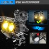 LEDUR Motorcycle Auxiliary Lights Kit White Amber Strobe LED Driving