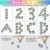10Pcs Rainbow Hematite Magnetic Stone Kit, DIY Round Polished Magnets