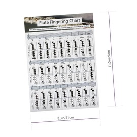 Kisangel Flute Chord Practice Chart Essential Learning Guide for Flute Beginners Durable Finger Guide Chord Reference Poster for Practice Sessions