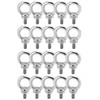 QWORK Pack of 20 M6 304 Stainless Steel Eye Bolts