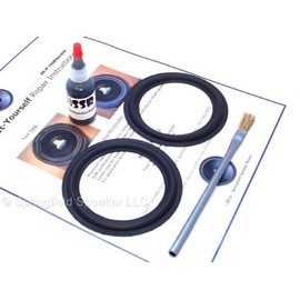 Butyl Rubber 4" Speaker Rubber Surround Edge Repair Kit - 2 Speaker Kit - Fits Any 4" Woofers That take a Standard 4" Foam, Cloth, or Rubber Surround, and Have The Right Measurements