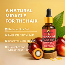 GEO BOUNTY AAA (African Anti-Aging) 100% Natural Honduras Batana Oil – Supports Hair Growth, Repairs Damaged Hair, Moisturizes Dry Scalp & Skin – Made in USA 1.7 fl oz – For All Hair&Skin Types.