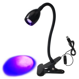Upgrade Adjustable Focus 3W UV Light Clip lamp for Nail Art, Industrial Glue Curing, Fluorescent Inspection, USB Port Focus UV Spotlight Black Light