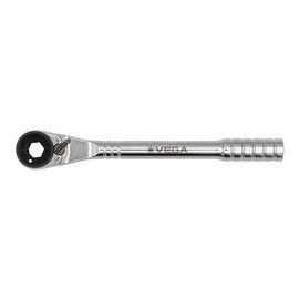 Vega Professional Grade 4-1/2" Magnetic Hex Bit Ratchet - Compact and Versatile for Tight Spaces, Ideal for DIY, Automotive, and Mechanical Projects