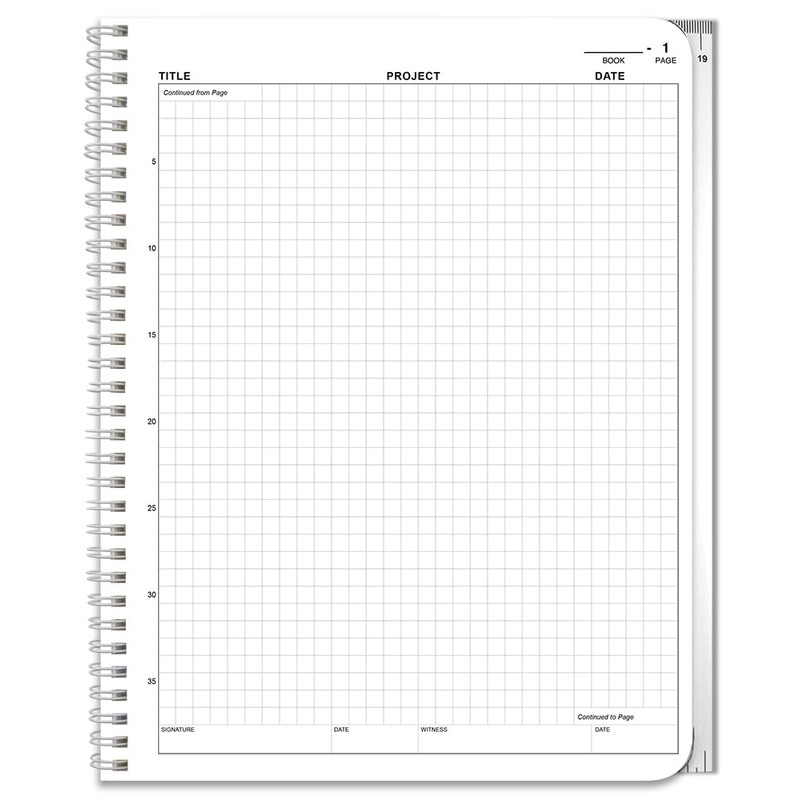 BookFactory Carbonless Lab Notebook (Scientific Grid Format) - Laboratory Notebook