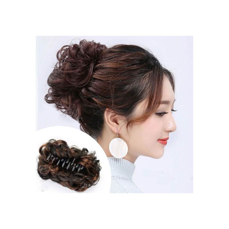etc Natural clip-on bun wig, voluminous updo / 자연스러운 똥머리