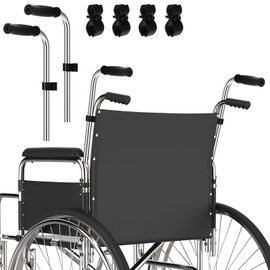 Datanly 2 Pcs Wheelchair Handle Extender Universal Wheelchair Accessories Adjustable Extender Handle for Wheelchair Extendable Handle Less Stress and Strain on Hands Arms and Back