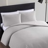 Vera Wang Waffle Pique Cotton Comforter Set, Queen, Grey