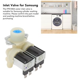 Water Inlet Valve, FPS180A Inlet Valve, Washing Machine Water Valve, Double Heads Magnetic Inlet Valve for Cylinder Washing Machine FPS180A 220-240V