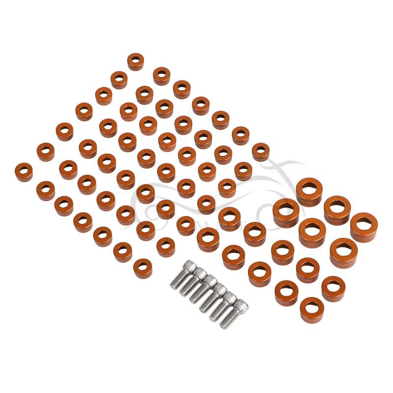 Unbranded Orange Engine Bolt Topper Caps Cover For Harley Touring