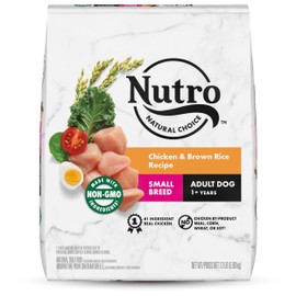 NUTRO Natural Choice Small Breed Adult Dry Dog Food, Chicken & Brown Rice Recipe Dog Kibble, 13 lb. Bag