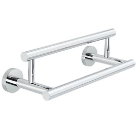 Alise Double Bath Towel Bars Towel Racks for Bathroom Lavatory,12 Inch Towel Holder SUS304 Stainless Steel Towel Hanger Towel Rail Wall Mount,Polished Chrome,GYT6902-300-C