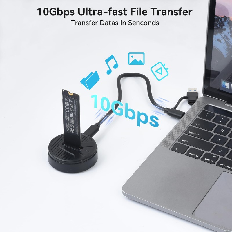 ELUTENG Single M.2 NVMe to USB C/USB A Docking Station