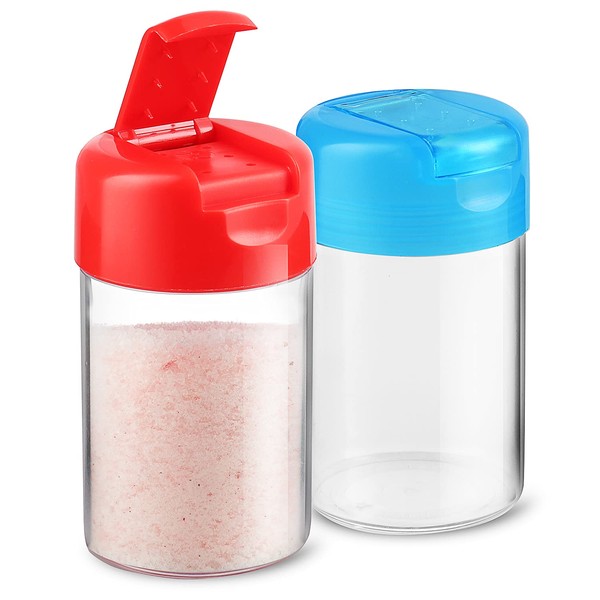Set of 2 - Plastic Salt and Pepper Shakers with