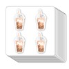 Bubble Tea Coffee Stickers 1in for Scrapbooking, Arts, Craft, Kids