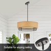 VANZARLA 4-Light Modern Farmhouse Chandelier for Dining Room, Rustic Chandelier