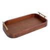 Kate and Laurel Lipton Mid-Century Rectangle Wood Tray, 10" x