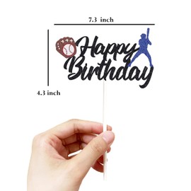 Decoración para tartas de béisbol para hombres, decoración de pasteles de cumpleaños, jugadores de béisbol, temática deportiva, baby shower, fiesta de cumpleaños para bebés, suministros para decoración de pasteles para niños