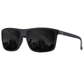 ANYLUV Polarised Sunglasses Men Women Outdoor Sunglasses Unisex Retro Black Glasses UV400 Driving Hiking Golf, B01 Grey/Silver