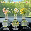 houlishu 3-Pack Daisy Flower Car Decor, Cute Dashboard Mini Vase