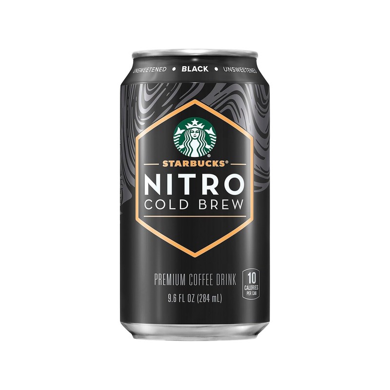 Starbucks Nitro Black Unsweetened Cold Brew Coffee, 9.6 fl. oz.,