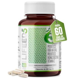 LIFEED5 Enzimas Digestivas y Probióticos | 60 cápsulas | 500mg por porción