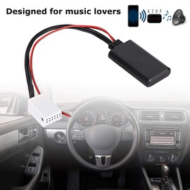 Car Bluetooth Aux Module, Fydun Bluetooth AUX Adapter 12 V 12 Pin Car Suitable for MCD RNS 510 RCD 200 210 300 310 500 510