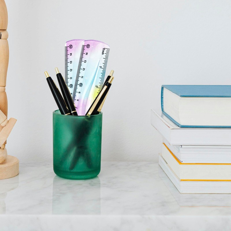 4 PCS 6 Inch Flexible Ruler, Bendable Plastic Ruler, Soft