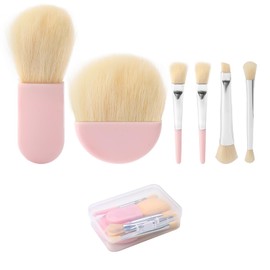 LATTCURE Makeup Brushes, Makeup Brush Set, Mini, Set of 6, Makeup Brushes, Makeup Tools, Cosmetics, Portable, Compact, Portable, Multifunctional, Beauty, Soft, Perfect for Everyday Work, Travel